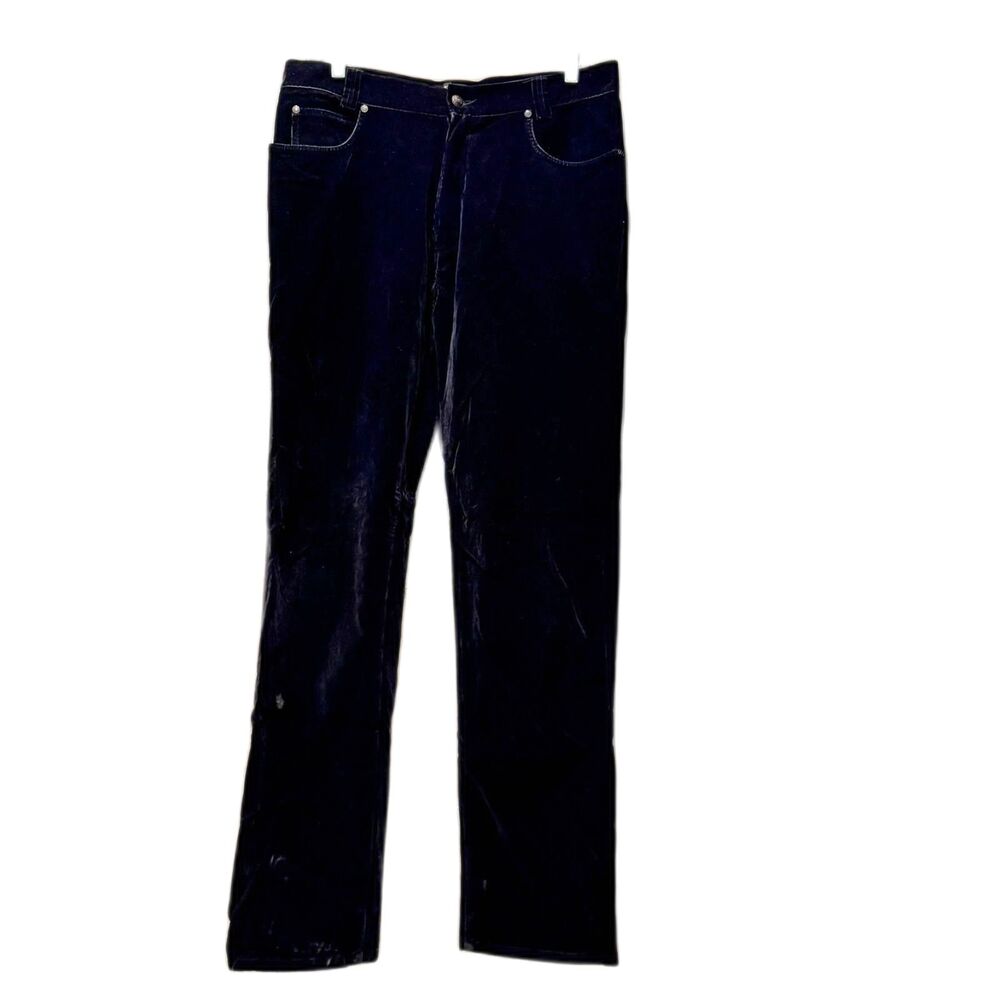 Vintage 90s Versace Classic Black Corduroy Pants 33" waist 32" inseam
